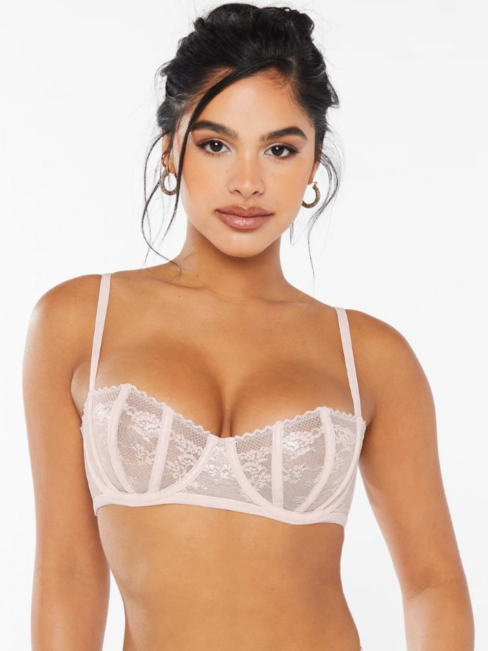 Savage x Fenty Caged Lace Unlined Balconette Bra size 36B